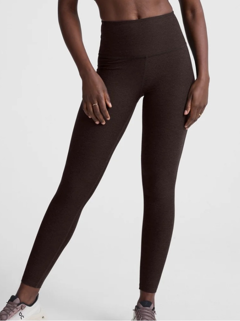 Beyond Yoga Gray/Brown High-Waist Leggings 25”, full length